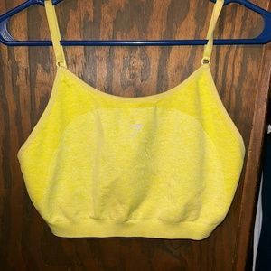 Gymshark Flex Strappy Sports Bra- Glitch Yellow Marl XL